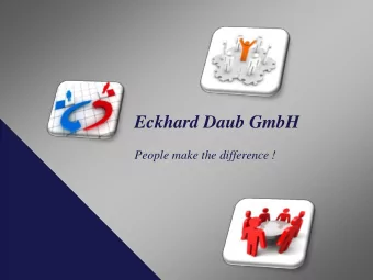 Eckhard Daub GmbH  People make the difference !  1  Eckhard Daub GmbH  Our product portfolio and