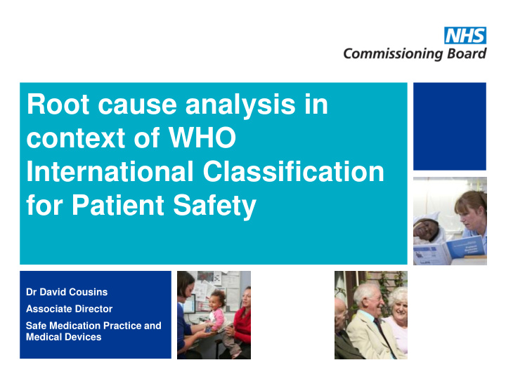 root cause analysis in context of who international