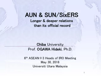 AU  AUN  N &amp;  &amp; SUN  UN/Six  ixERS  RS  Lon  onge  ger &amp;  &amp; deeper r  relation  ons