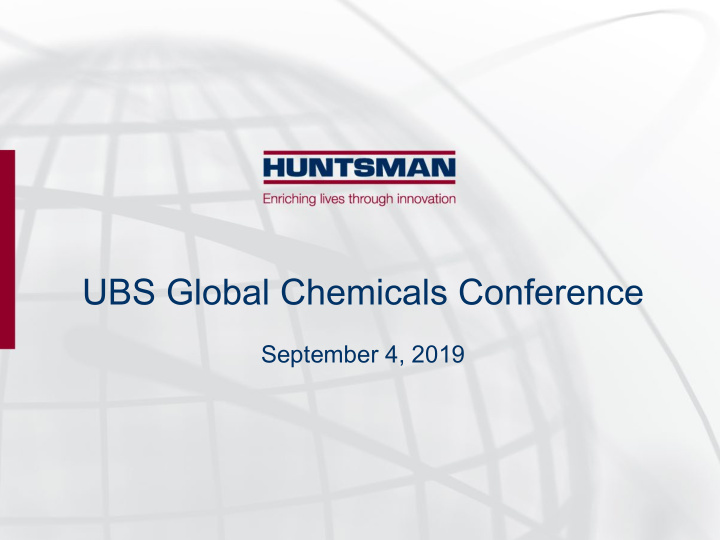 ubs global chemicals conference