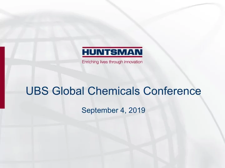 ubs global chemicals conference
