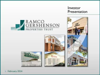 Investor  Presentation  February 2014  Table of Contents  1. Company Overview  2. Portfolio  3.