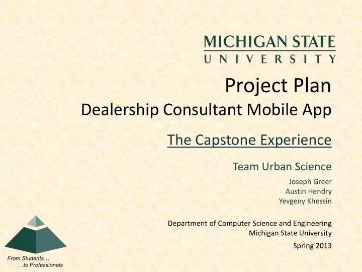 project plan