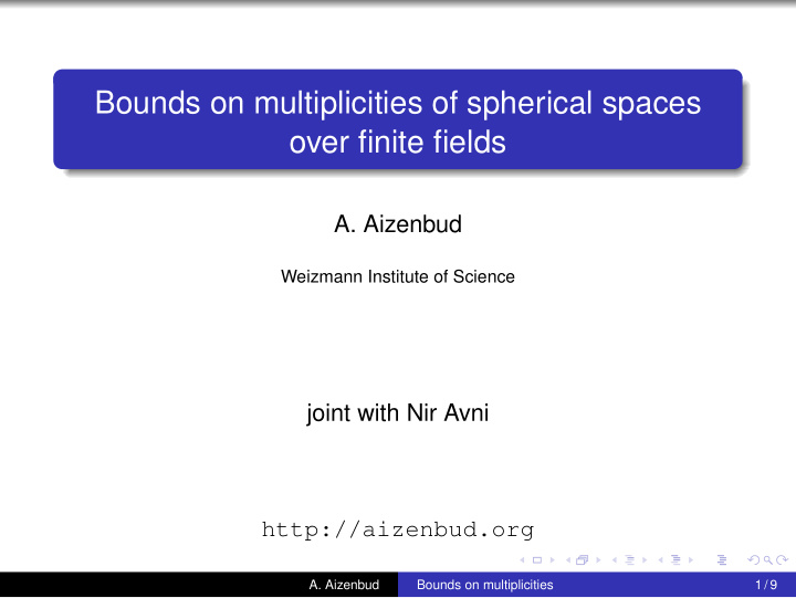bounds on multiplicities of spherical spaces over finite