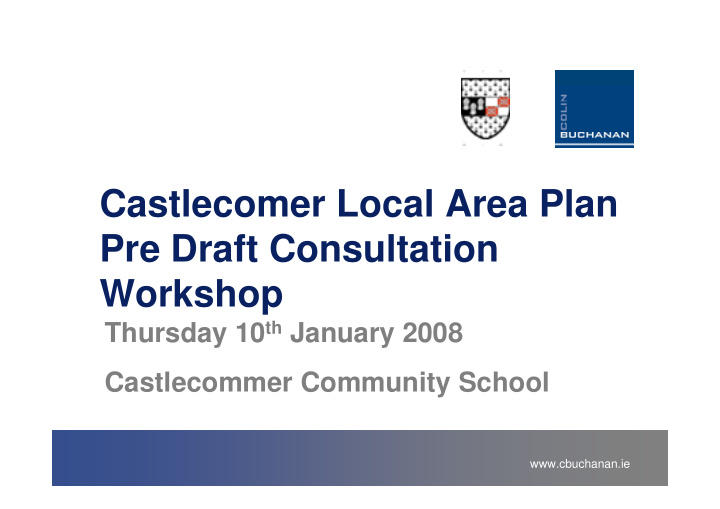 castlecomer local area plan pre draft consultation