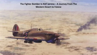 The Fighter Bomber in RAF service  A Journey From The  Western Desert to Falaise  The Pre-War