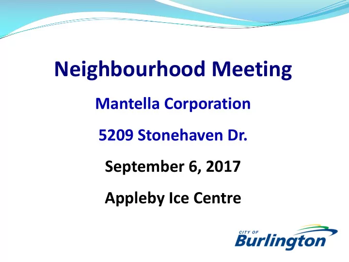 neighbourhood meeting