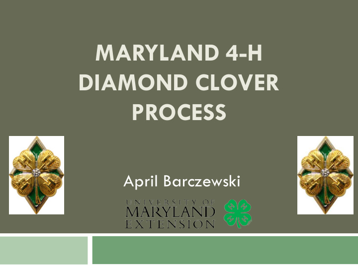 maryland 4 h diamond clover process