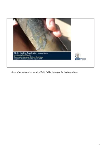 1  Here is our reference to any forward looking statements with respect to the content of  this