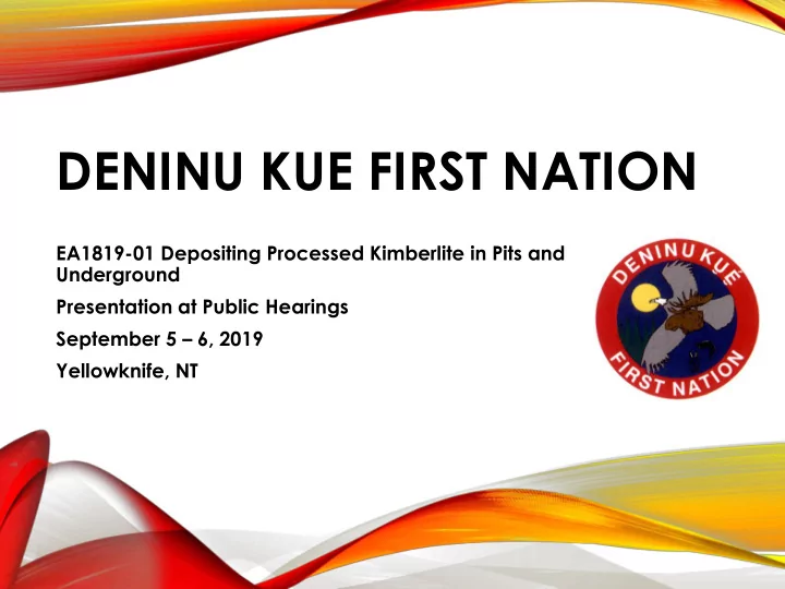 deninu kue first nation