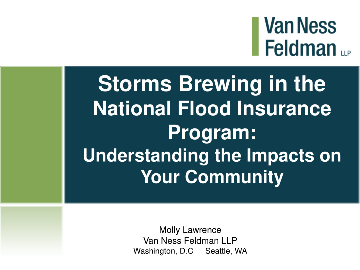 storms brewing in the national flood insurance program