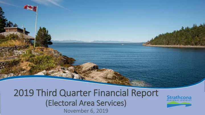 2019 thir ird quarter fin inancial report
