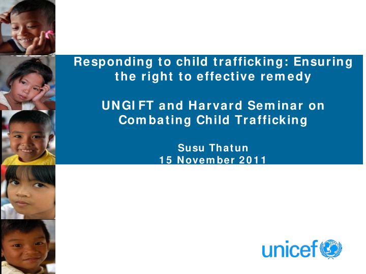 responding to child trafficking ensuring the right to