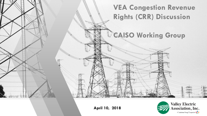vea congestion revenue rights crr discussion caiso
