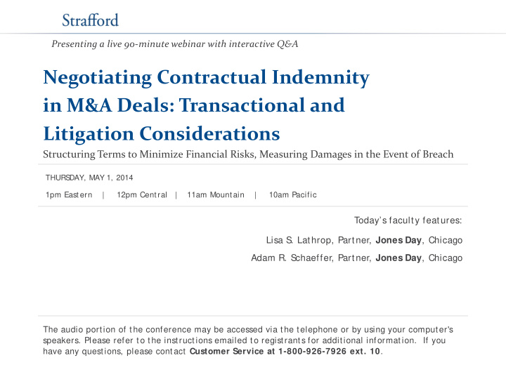 negotiating contractual indemnity in m a deals