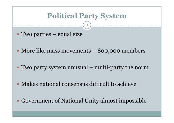 political party system