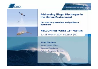 Addressing Illegal Discharges in the Marine Environment  Introductory overview and guidance