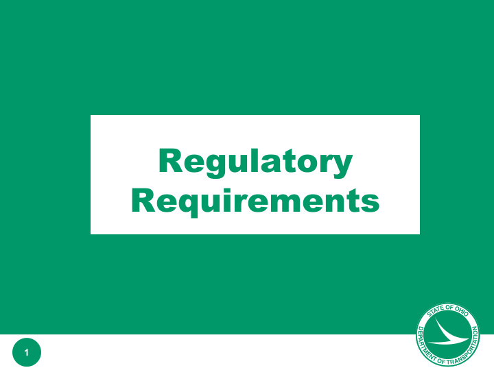 regulatory requirements