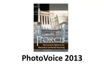 PhotoVoice 2013 It was October, not the best time to  sleep in there, it was a cold night,  but