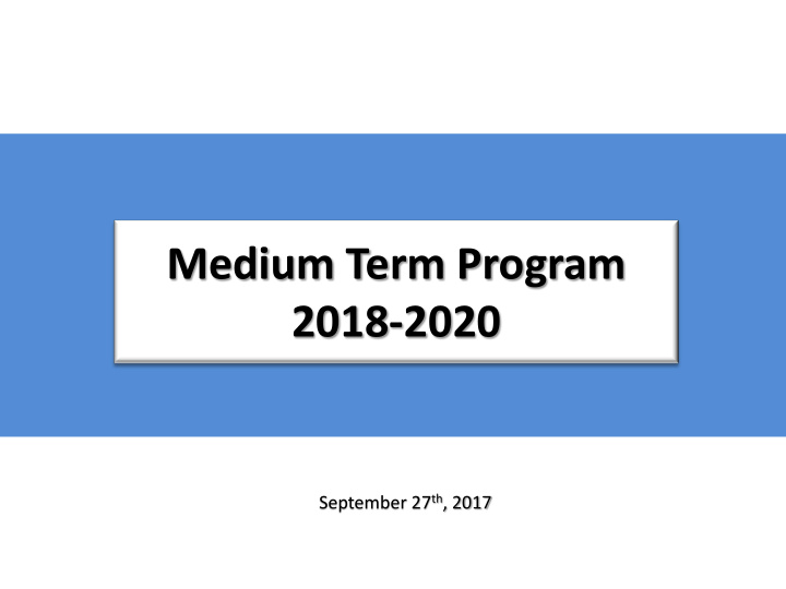 medium term program