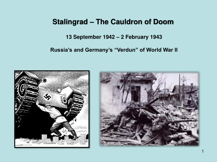 stalingrad the cauldron of doom