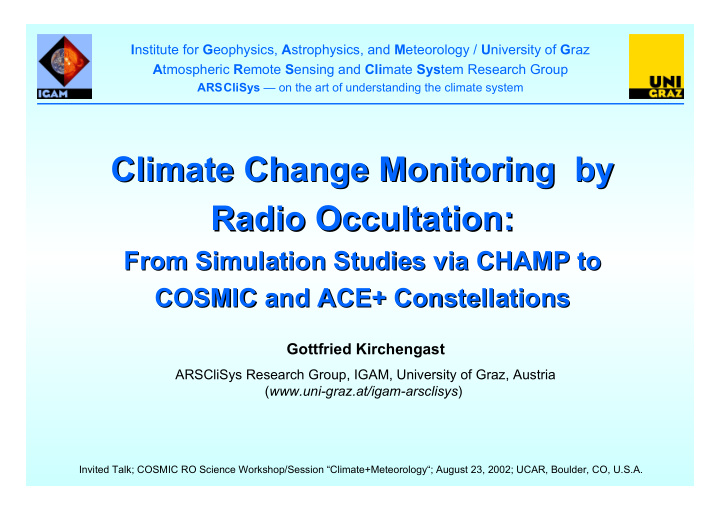 climate change monitoring by climate change monitoring by
