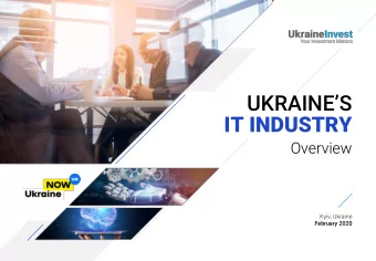 UKRAINES  IT INDUSTRY  Overview  Kyiv, Ukraine  February 2020 GLOBAL TECH TRENDS  2  INTERNET of