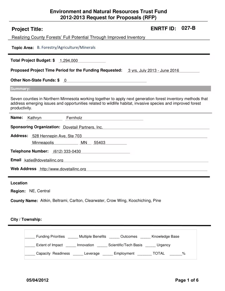 environment and natural resources trust fund 2012 2013