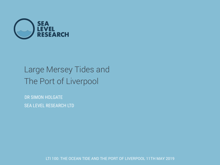 large mersey tides and the port of liverpool