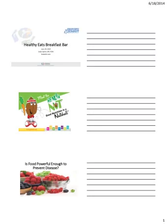 Heal  Healthy Eats  ts Break  eakfast Bar  ar  June 24, 2014  Judy Caplan, MS, RDN  Gobefull.com