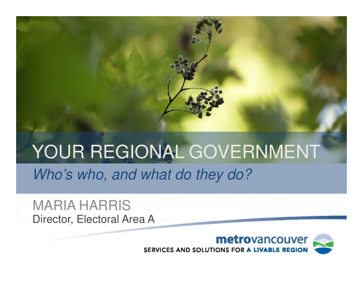 your regional government your regional government