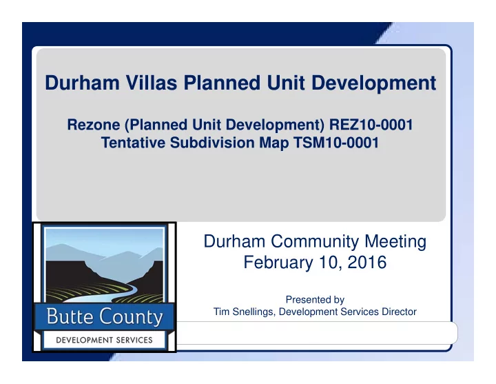 durham villas planned unit development