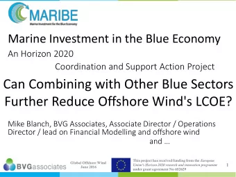 Can Combining with Other Blue Sectors  Further Reduce Offshore Wind's LCOE?  Mike Blanch, BVG