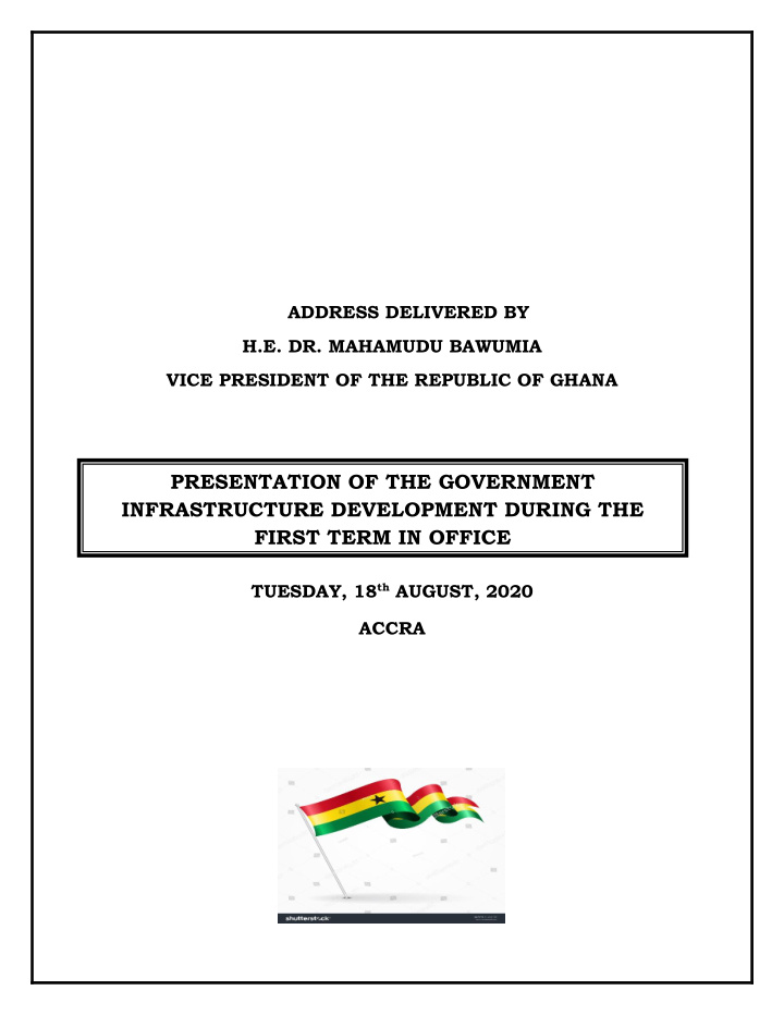 presentation of the government