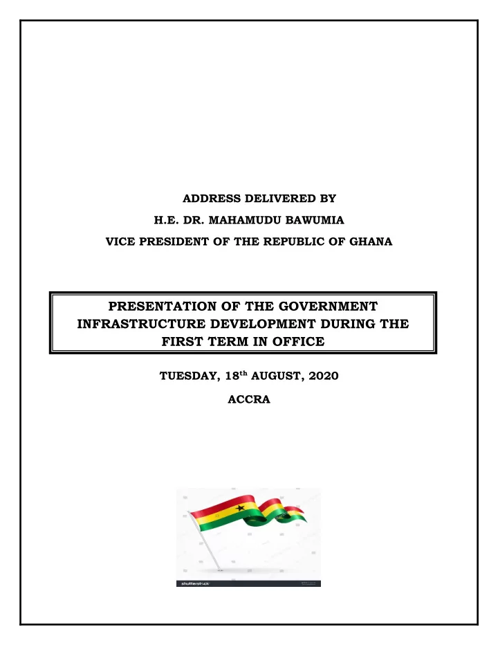 presentation of the government
