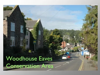 Woodhouse Eaves  Conservation Area  Woodhouse Eaves in the Landscape  Townscape  Groups of