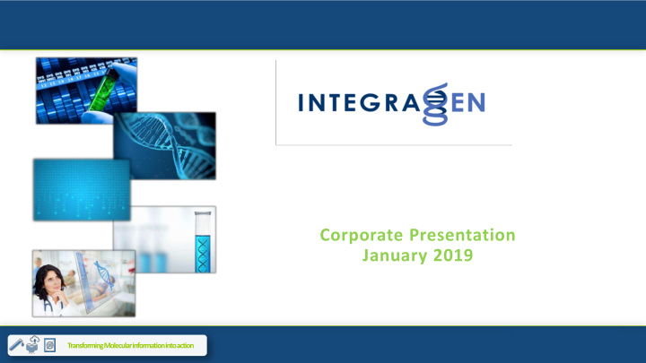 corporate presentation january 2019