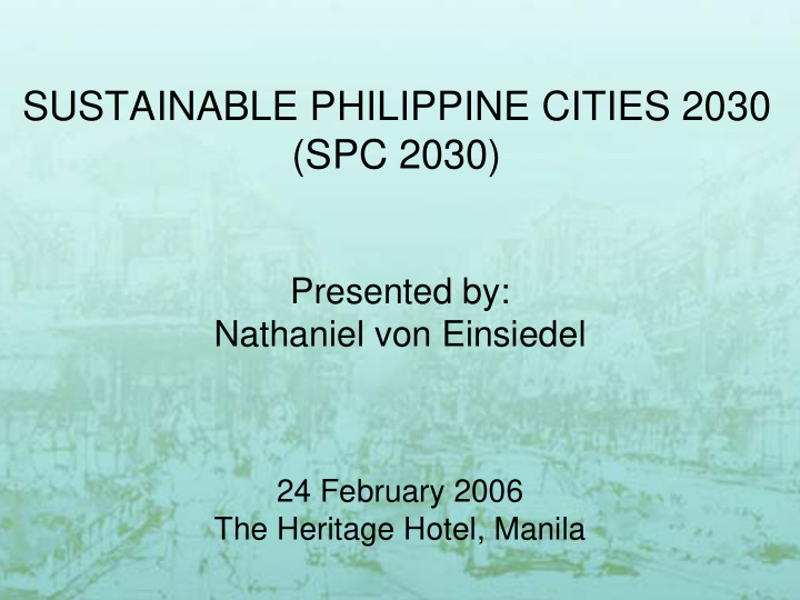 sustainable philippine cities 2030 spc 2030