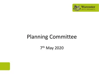 Planning Committee 7 th May 2020  Park Avenue  Conservation Area Appraisal  Appraisal for Adoption