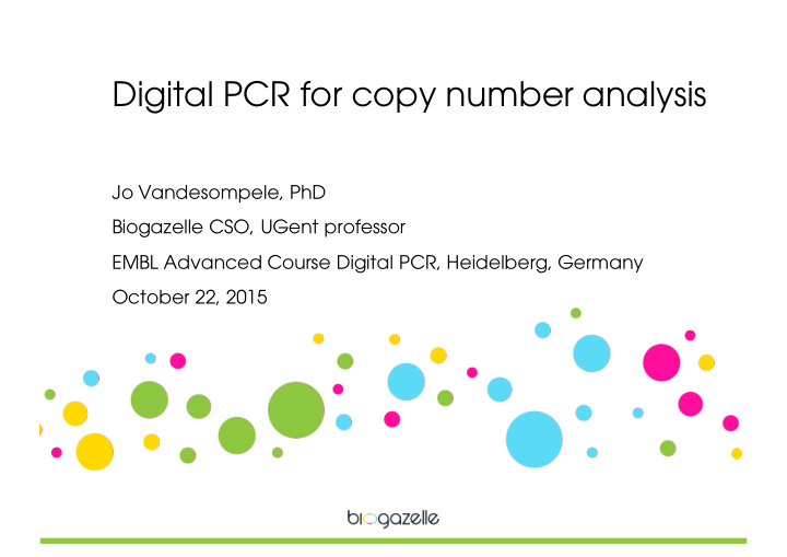 digital pcr for copy number analysis