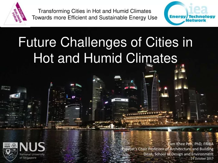 future challenges of cities in hot and humid climates