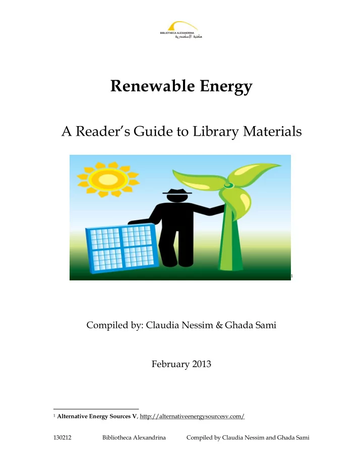 renewable energy