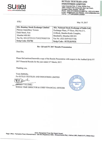 Investor Presentation  May 2017  Safe Harbor This presentation and the accompanying slides (the