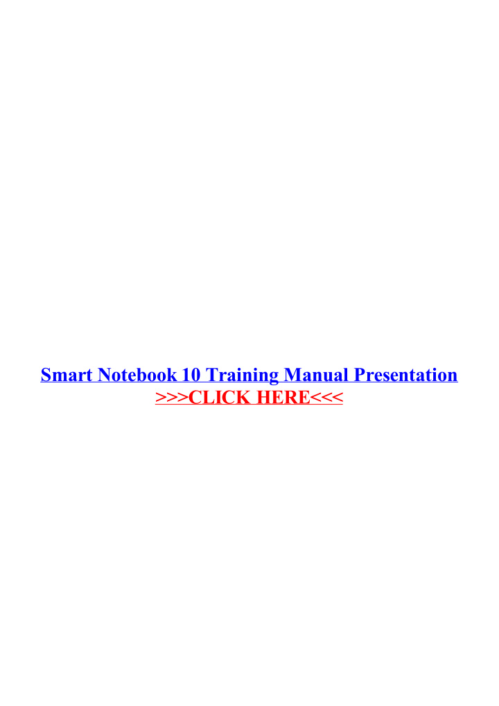 smart notebook 10 training manual presentation