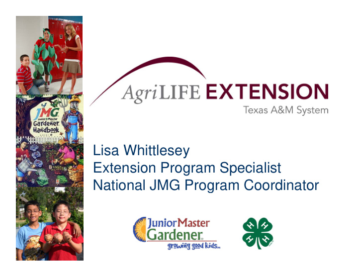 lisa whittlesey extension program specialist national jmg