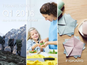 Q1 2016  May 4, 2016 - Helsinki, Finland  Disclaimer  This presentation contains forward-