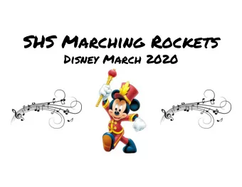 SHS Marching Rockets  Disney March 2020  Purpose  &quot;Music has always had a prominent part in
