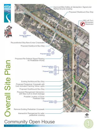 Overall Site Plan  Existing Conditions  D  Second Street  Section  E  Proposed Options  First
