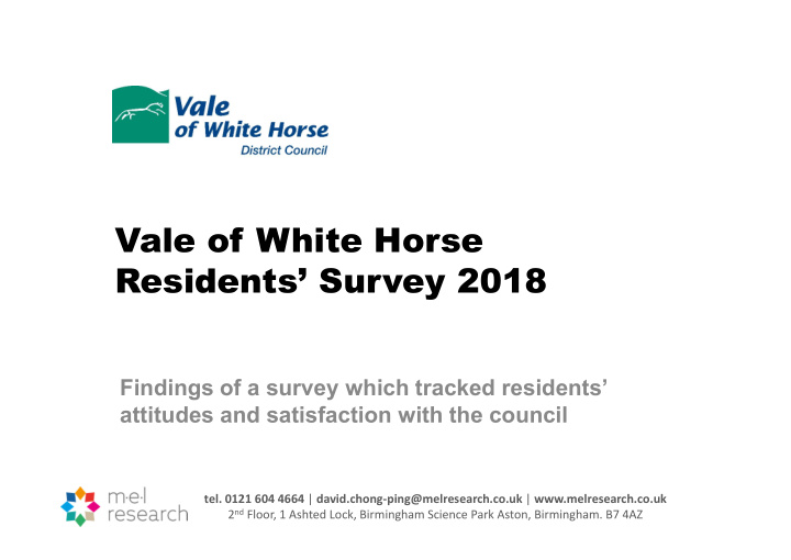 vale of white horse residents survey 2018