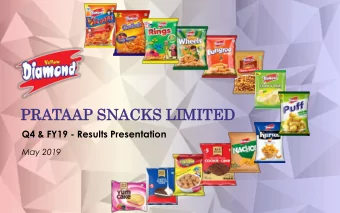 PRATAA  AAP SN  SNAC  ACKS  KS LIMITED  MITED  Q4 &amp; FY19 - Results Presentation  May 2019